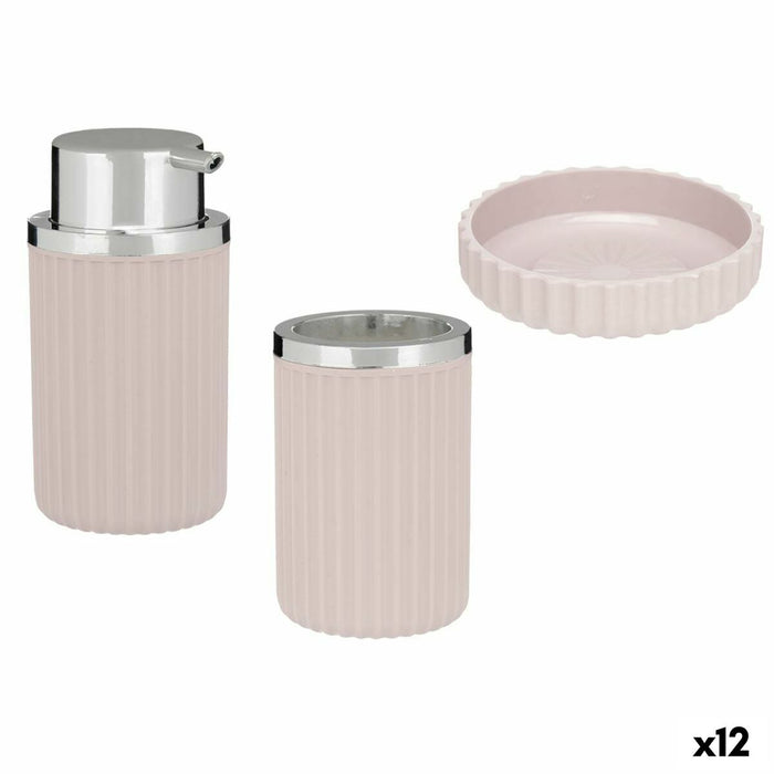 Set de Baie Roz Plastic (12 Unități)