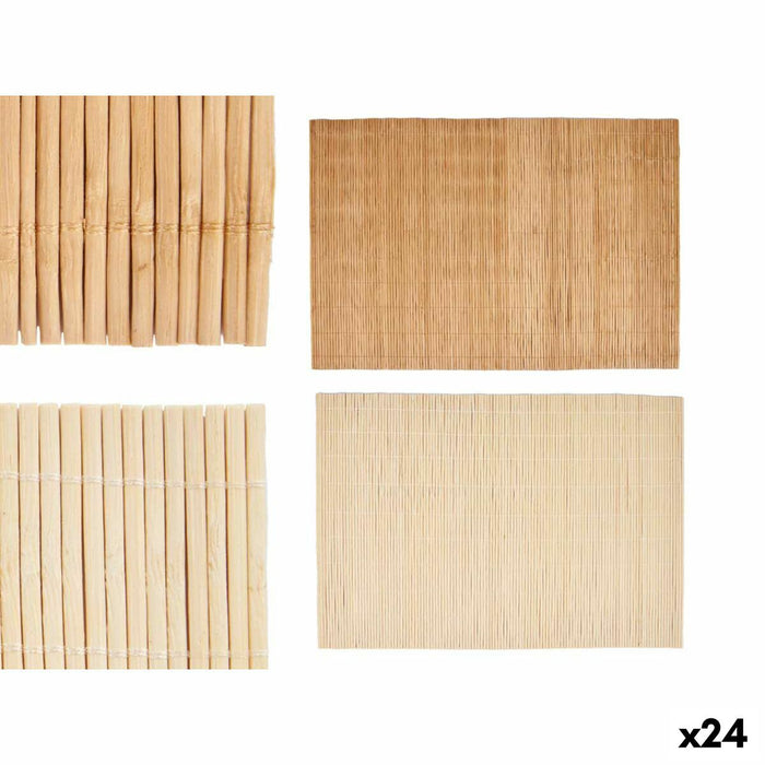 Suport Protecție pentru Masă 30 x 44 cm Bambus (24 Unități)