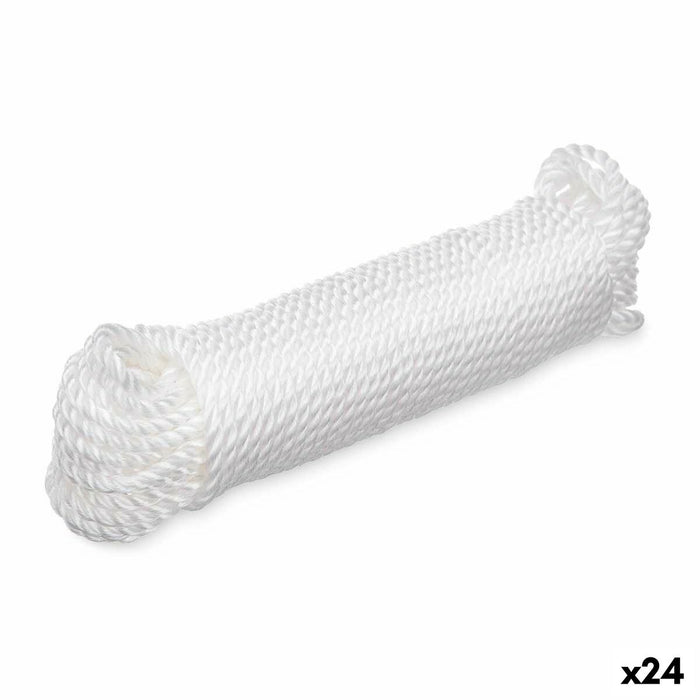 Funie Alb Plastic 20 m (24 Unități)
