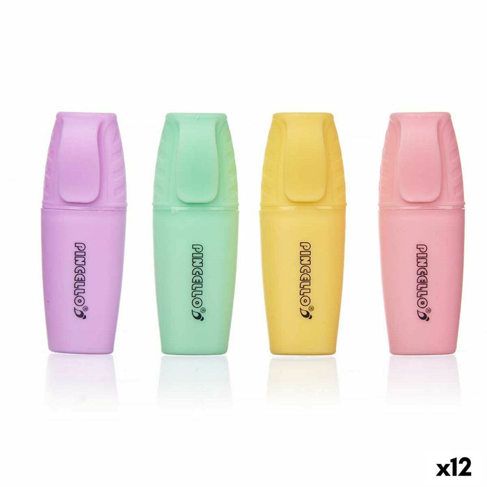 Set de Markere Fosforescente Multicolor (12 Unități)
