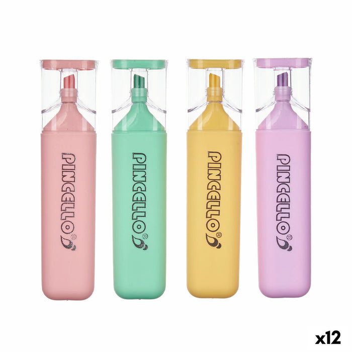 Set de Markere Fosforescente Multicolor (12 Unități)