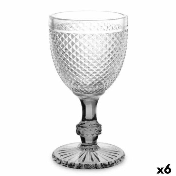 Pahar de vin Diamant Transparent Antracit Sticlă 330 ml (6 Unități)