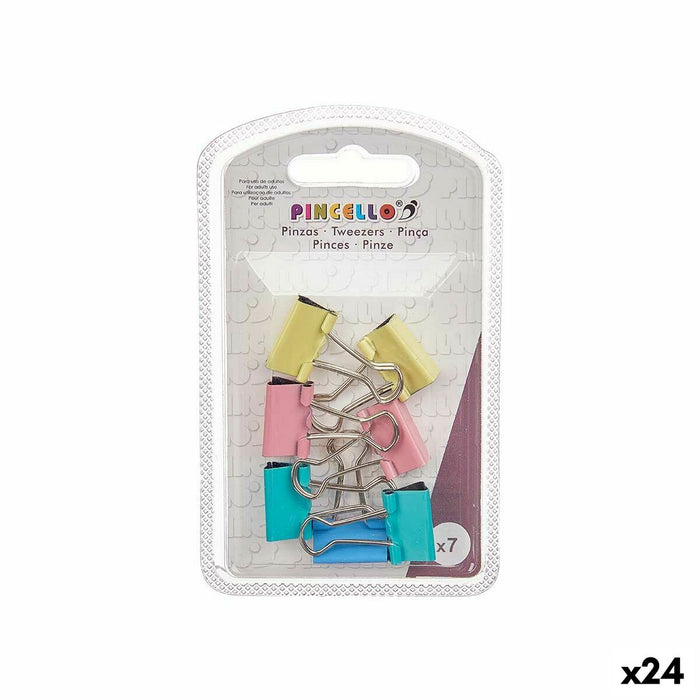Cârlige Clips Mic Multicolor Metal (24 Unități)