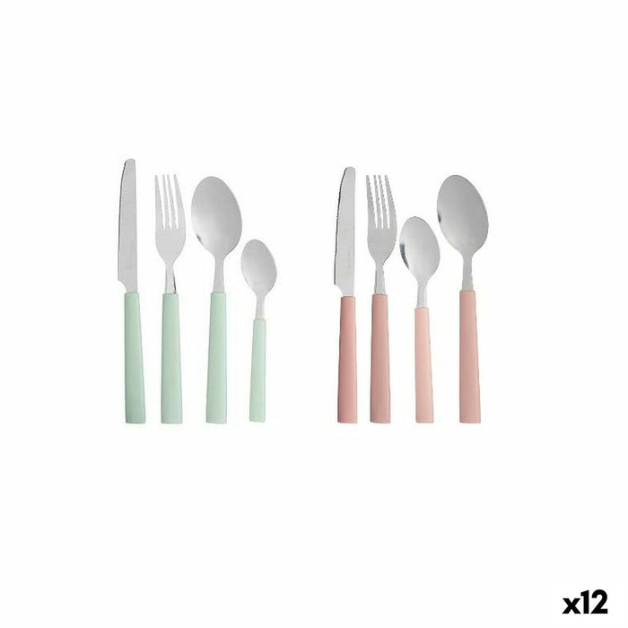 Set de Tacâmuri Oțel inoxidabil Plastic (12 Unități)