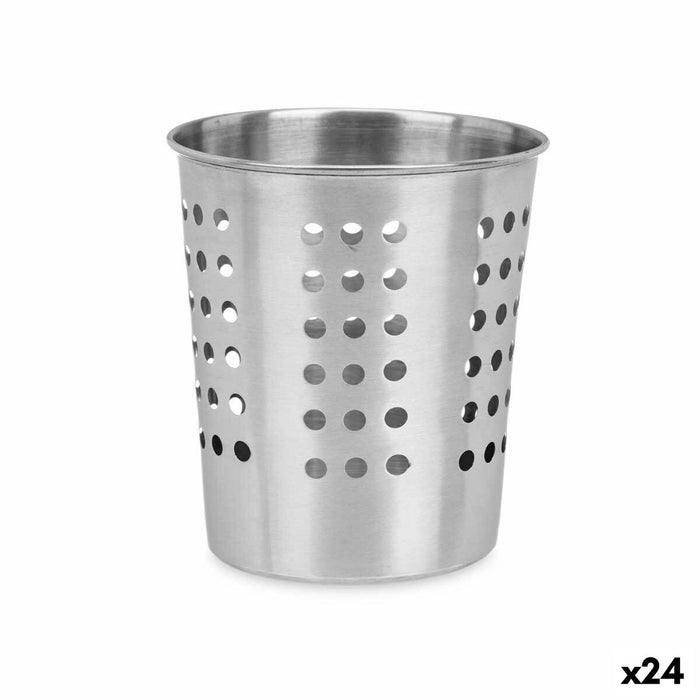 Organizator pentru tacâmuri Argintiu Oțel 12,5 x 14,5 x 12,5 cm (24 Unități)