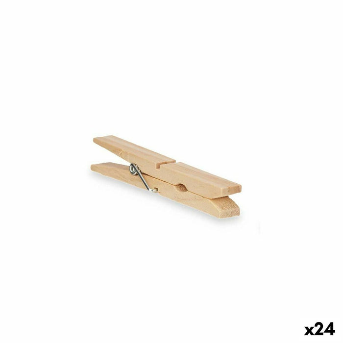Clești pentru haine Lemn 24 Piese Set (24 Unități)