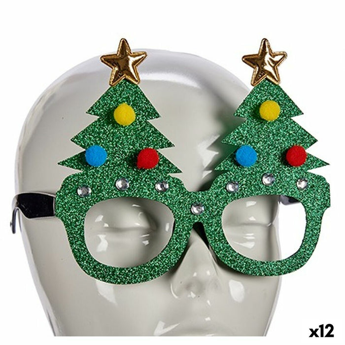 Ochelari Pom de Crăciun Verde (12 Unități)