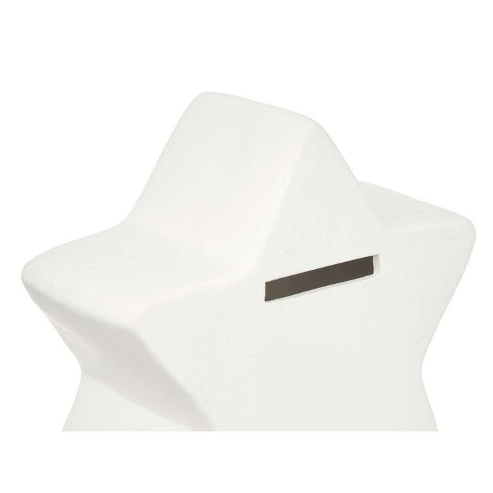 Piggy Bank pentru vopsit Alb 12,8 x 12,6 x 8,2 cm Stea (12 Unități)