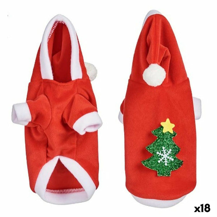 Costum de câine S Moș Crăciun Roșu (18 Unități)