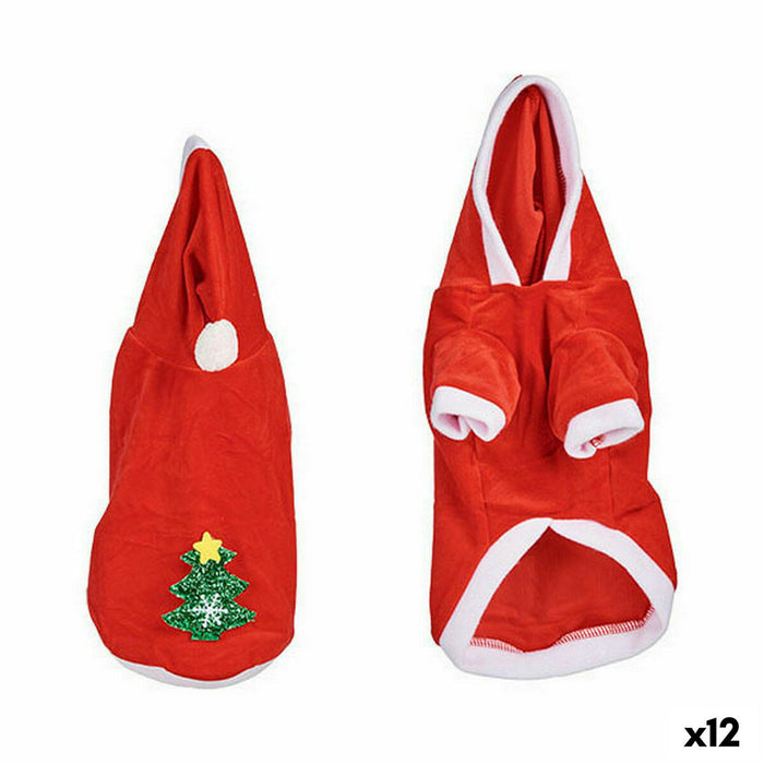 Costum de câine Moș Crăciun L Roșu (12 Unități)