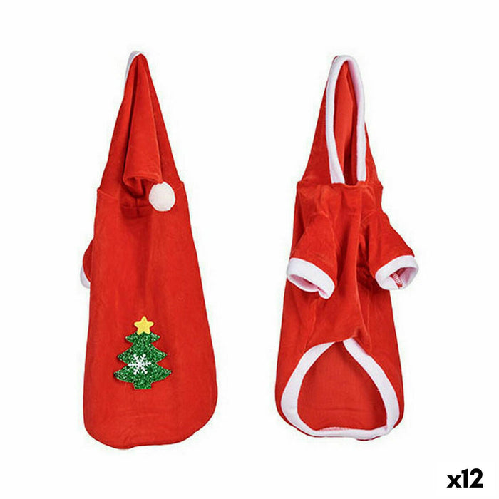Costum de câine XL Moș Crăciun Roșu (12 Unități)