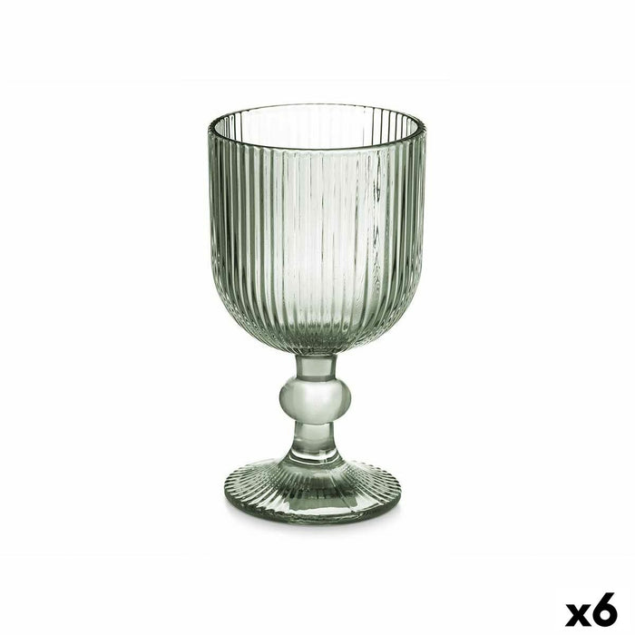 Pahar de vin Verde Sticlă 260 ml (6 Unități)