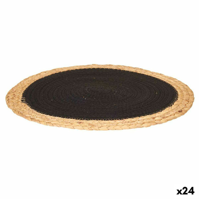 Suport Protecție pentru Masă Negru Bumbac Alge marine (24 Unități)