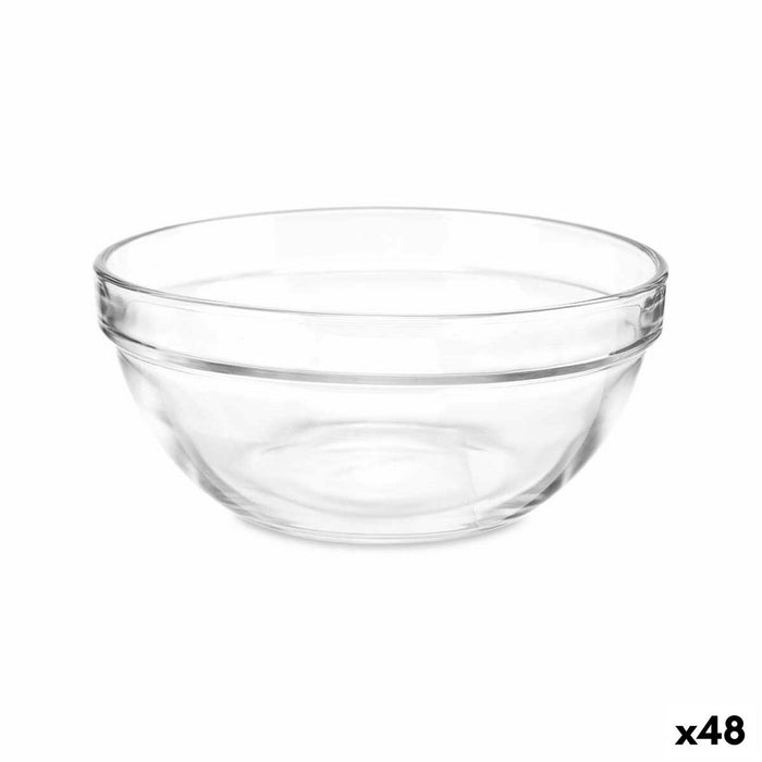 Castron Transparent Sticlă 400 ml Stivuibil (48 Unități)