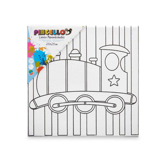 Pânză Alb Pânză 25 x 25 x 1,5 cm Pentru pictură Vehicule (24 Unități)
