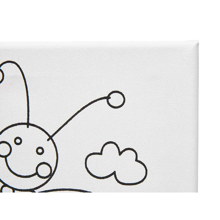Pânză Alb Pânză 25 x 25 x 1,5 cm Pentru pictură animale (24 Unități)