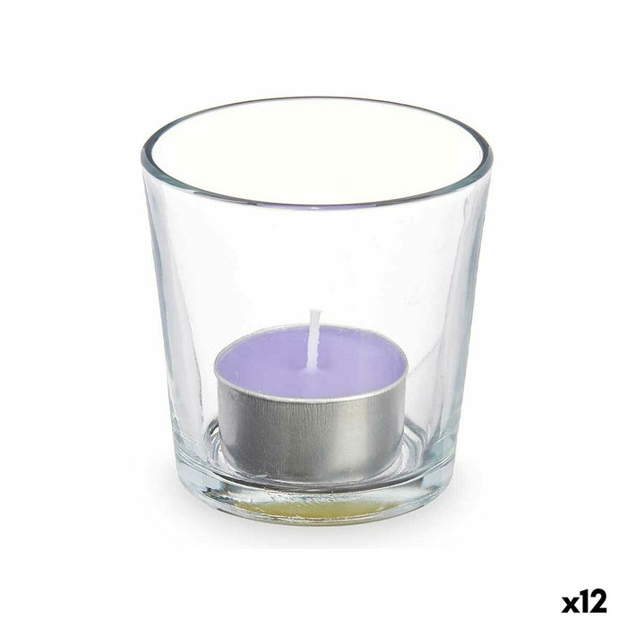 Lumânare Parfumată 7 x 7 x 7 cm (12 Unități) Pahar Lavandă