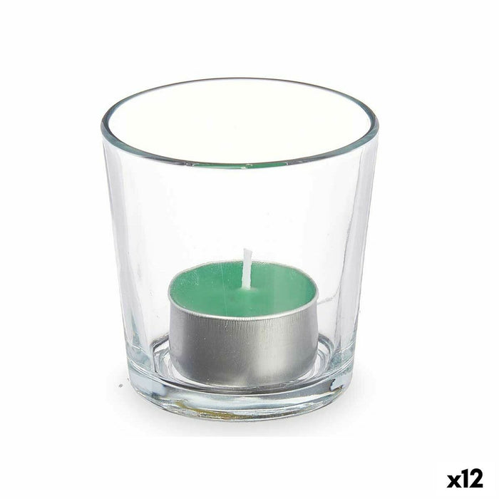 Lumânare Parfumată 7 x 7 x 7 cm (12 Unități) Pahar Bambus