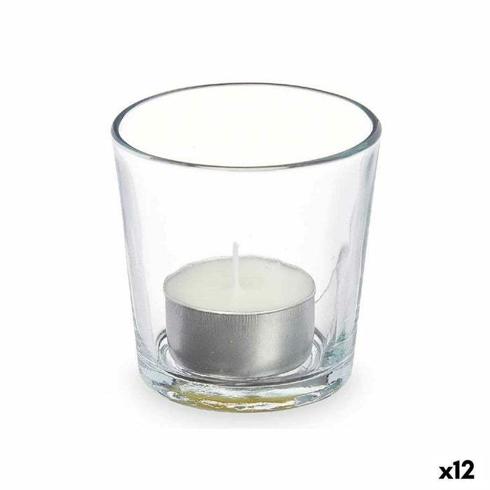 Lumânare Parfumată 7 x 7 x 7 cm (12 Unități) Pahar Bumbac