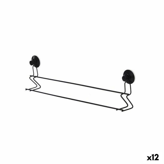 Bară pentru șervețele de bar Negru Oțel ABS 54 x 15 x 6,5 cm (12 Unități) Double