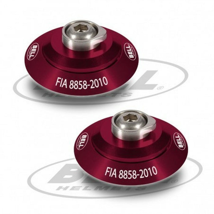 Helmet clip set Bell HANS Roșu FIA 8858-2010