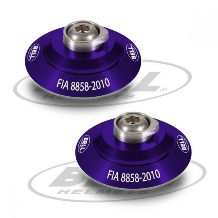 Helmet clip set Bell HANS Purpuriu FIA 8858-2010
