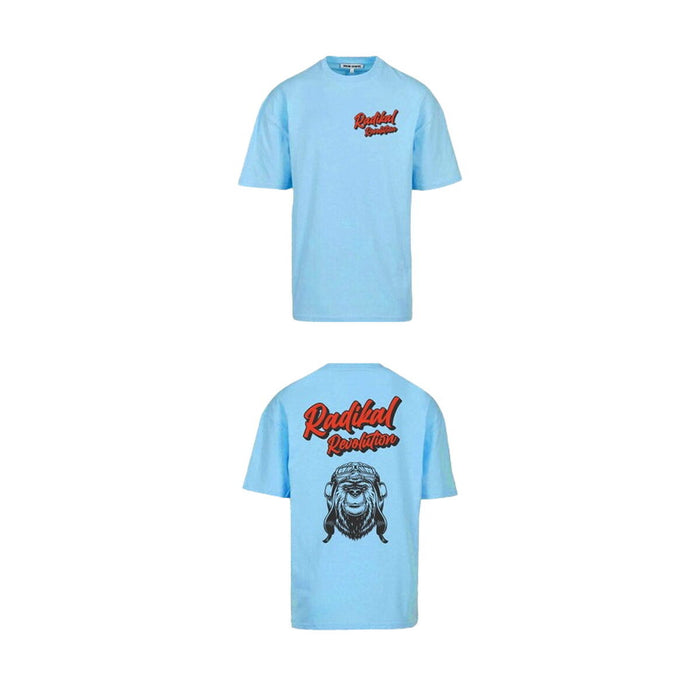 Tricou cu Mânecă Scurtă Bărbați RADIKAL Bear Albastru celest L
