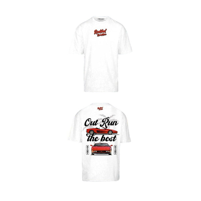 Tricou cu Mânecă Scurtă Bărbați RADIKAL OUT RUN Alb XXXL