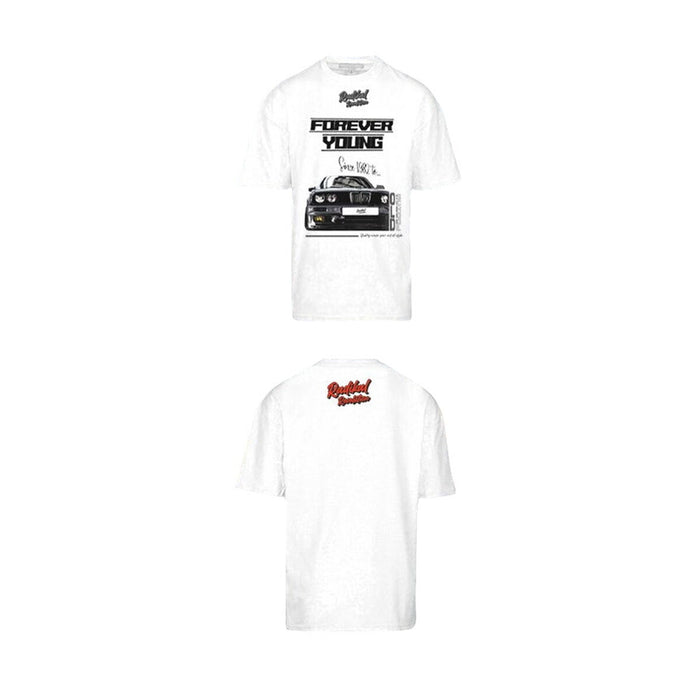 Tricou cu Mânecă Scurtă Bărbați RADIKAL FOREVER YOUNG Alb XXL