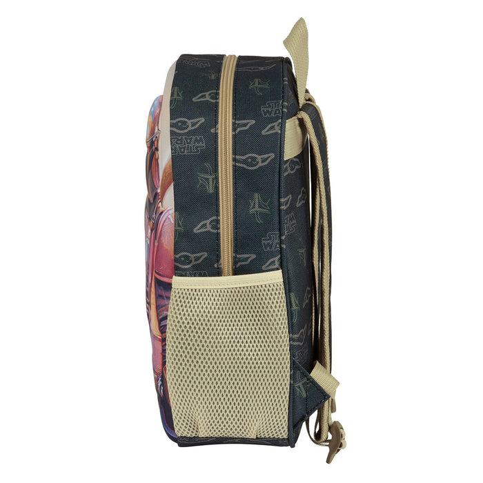 Rucsac pentru Copii 3D The Mandalorian Negru Bej 27 x 33 x 10 cm
