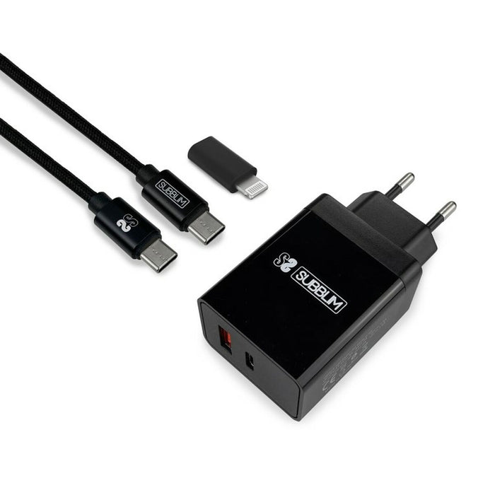 Încărcător de Perete Subblim SUBCHG-3WPD11 Negru/Gri