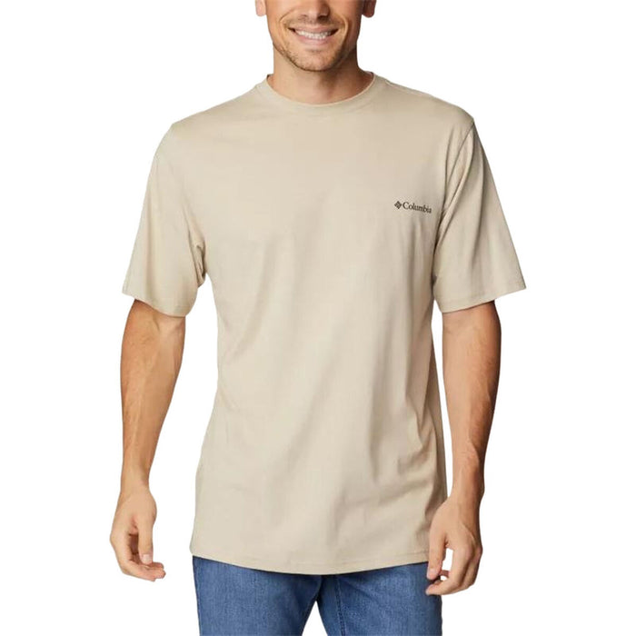 Tricou cu Mânecă Scurtă Bărbați Columbia Csc Basic Logo™ Maro Deschis Munte