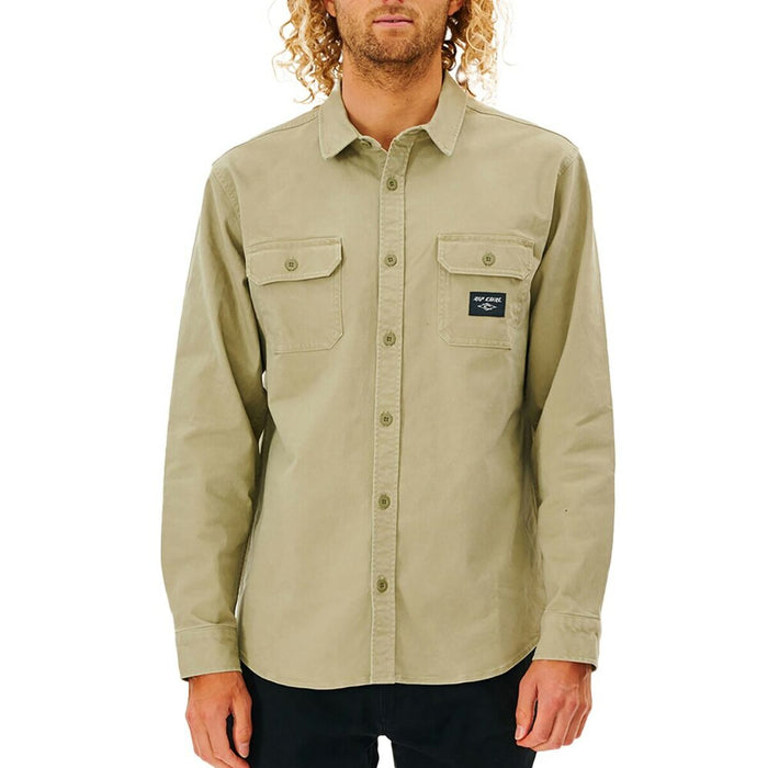 Cămașă cu Mânecă Lungă Bărbați Rip Curl Epic Bej