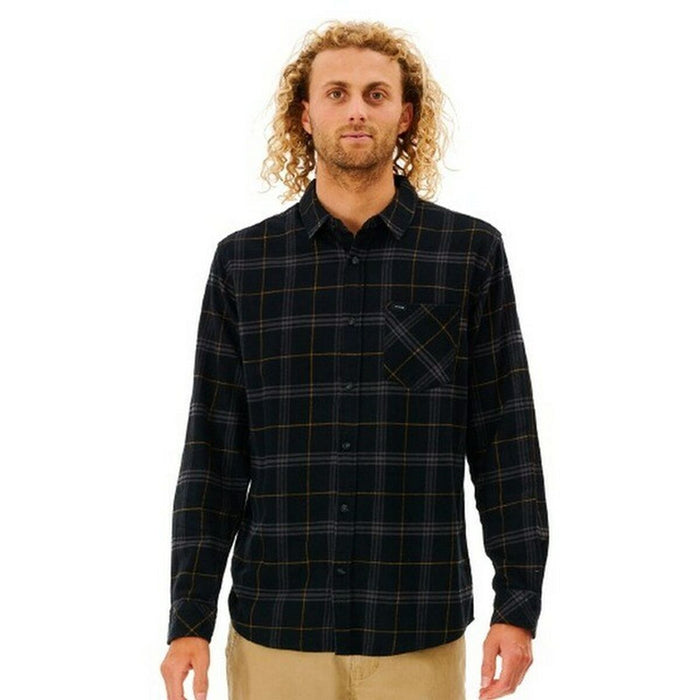 Cămașă cu Mânecă Lungă Bărbați Rip Curl Checked in Flannel Franela Negru