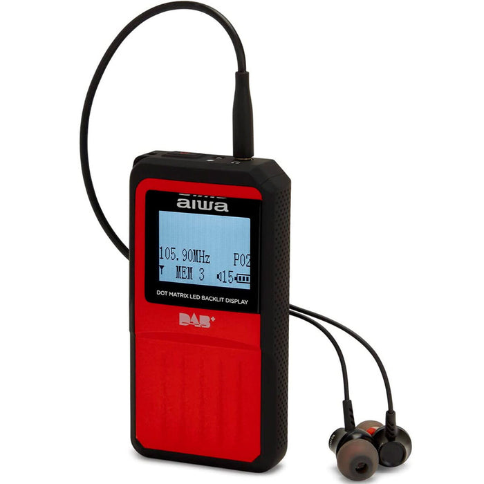 Radio Aiwa Roșu DAB/DAB+/FM Ecran LED