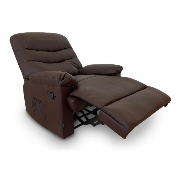 Fotoliu Relax cu Masaj Astan Hogar Manual Ciocolată Piele Sintetică