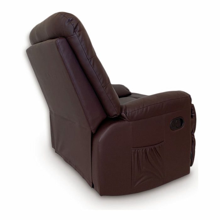 Fotoliu Relax cu Masaj Astan Hogar Manual Ciocolată Piele Sintetică