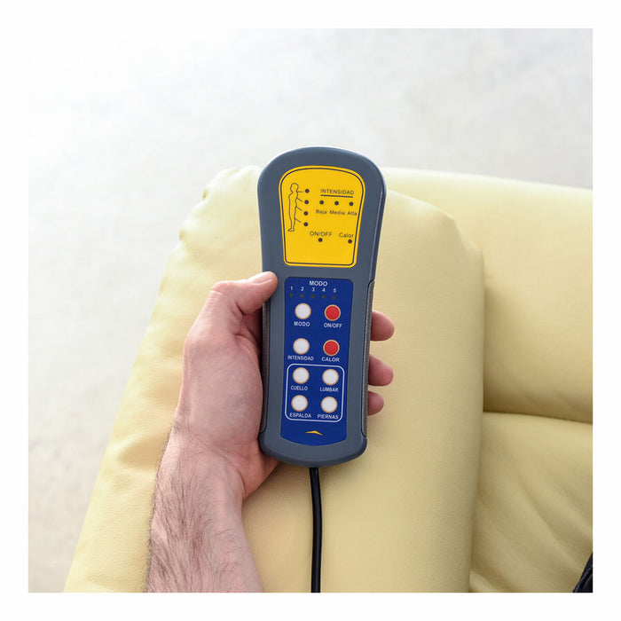 Fotoliu Relax cu Masaj Astan Hogar Manual Crem Piele Sintetică