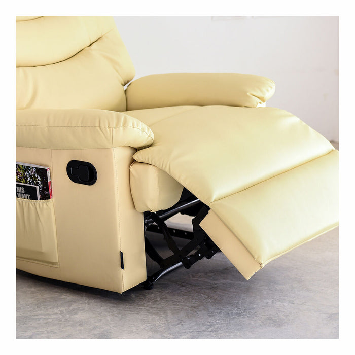 Fotoliu Relax cu Masaj Astan Hogar Manual Crem Piele Sintetică