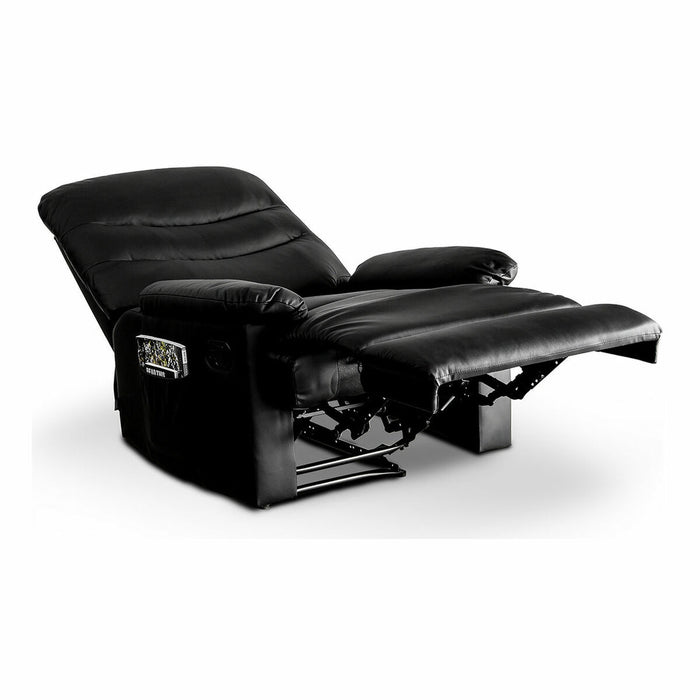 Fotoliu Relax cu Masaj Astan Hogar Manual Negru Piele Sintetică