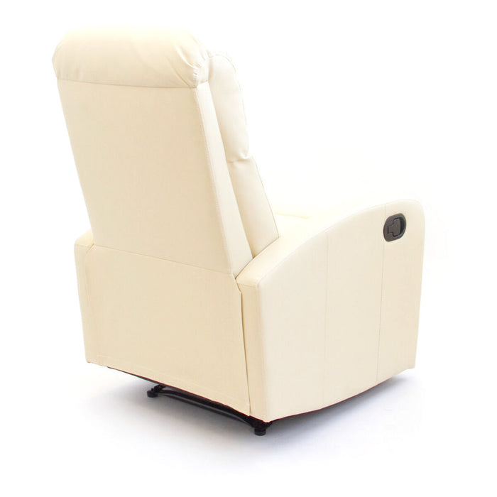 Fotoliu înclinat Astan Hogar Relax Manual Crem Piele Sintetică