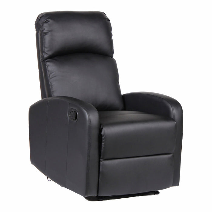 Fotoliu înclinat Astan Hogar Relax Manual Negru Piele Sintetică