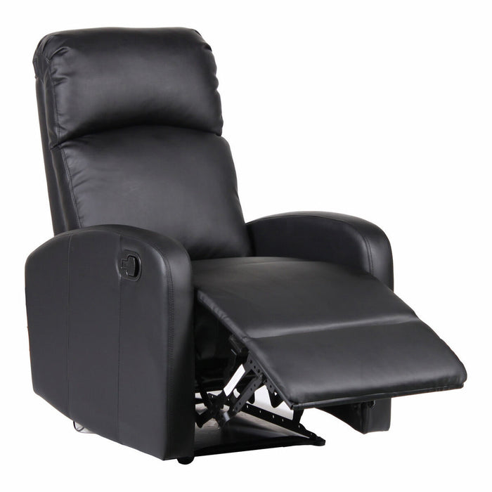 Fotoliu înclinat Astan Hogar Relax Manual Negru Piele Sintetică