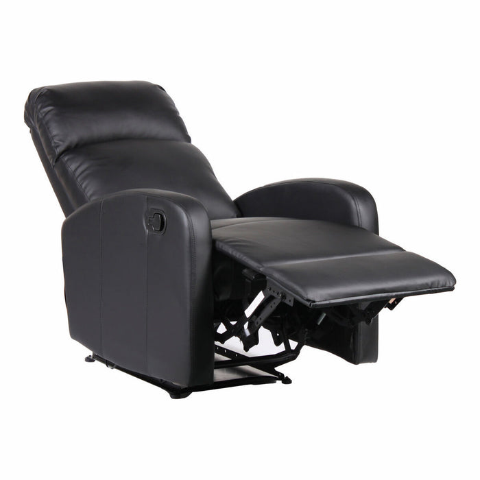 Fotoliu înclinat Astan Hogar Relax Manual Negru Piele Sintetică