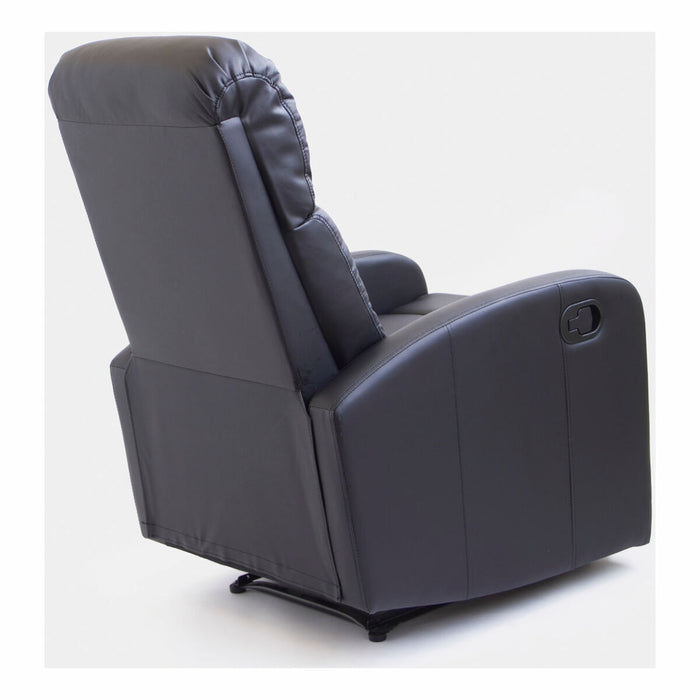 Fotoliu înclinat Astan Hogar Relax Manual Negru Piele Sintetică