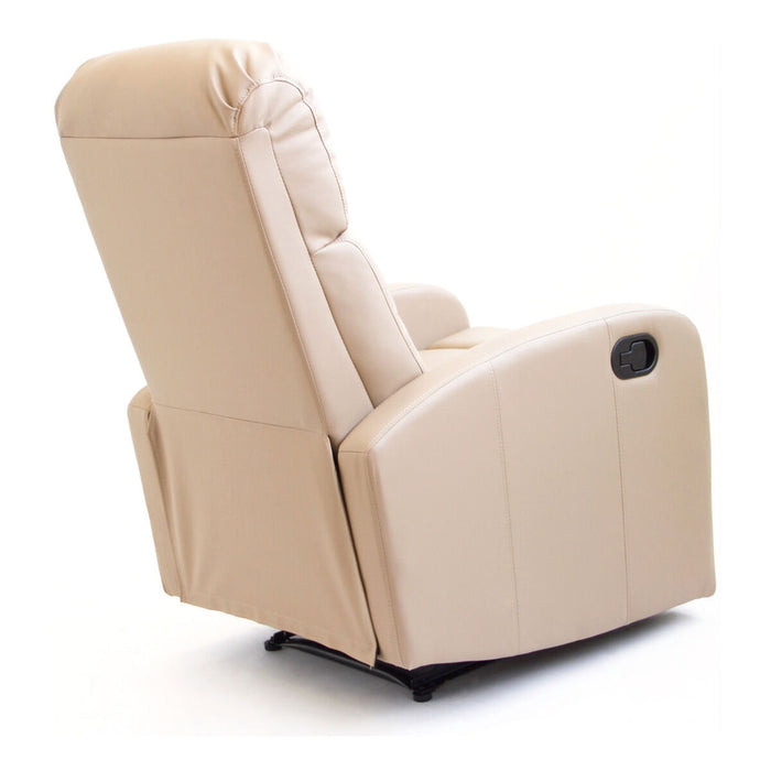Fotoliu înclinat Astan Hogar Relax Manual Maro Deschis Piele Sintetică