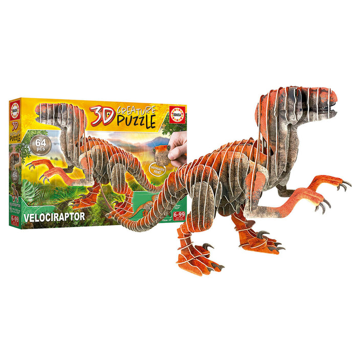 Puzzle 3D Educa Velociraptor 58 Piese 3D