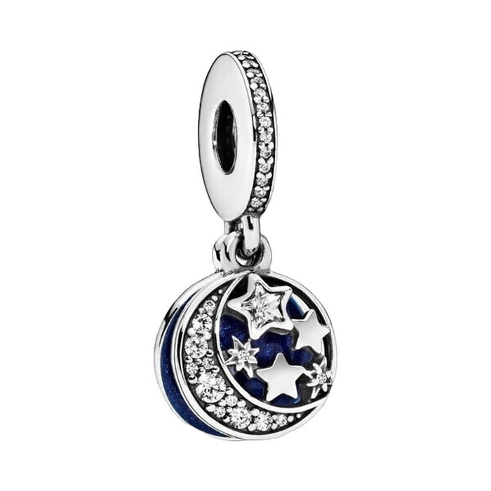 Charm Damă Pandora MOON AND STAR SILVER