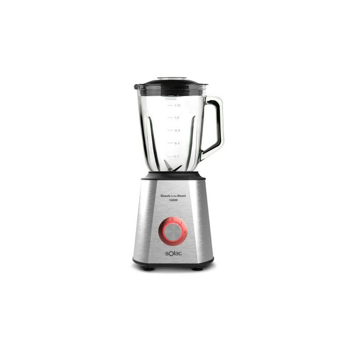 Mixer cu Pahar Solac BV5728 1500 W 2 viteze Argintiu 1,5 L
