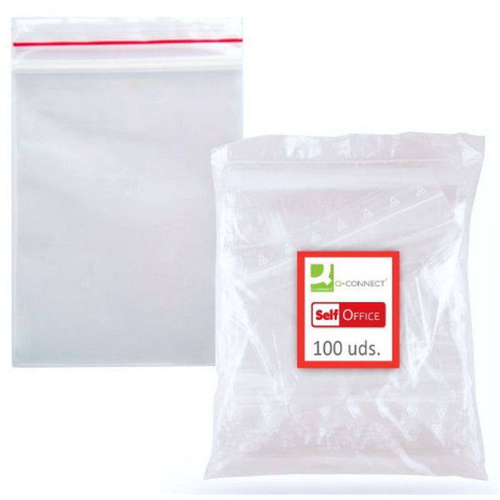 Set de Genți Q-Connect KF11366 Transparent Plastic 275 x 450 mm (100 Unități)